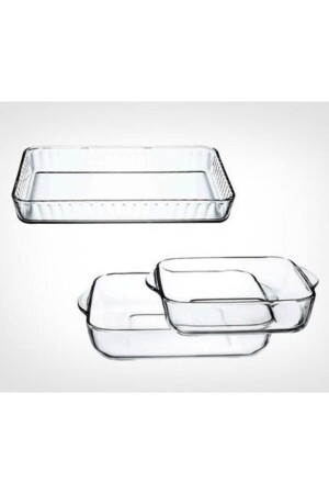 Pyrex-Ofenblech – 3-teiliges Pyrex-Set Fma02253 Fma03121 159028-4 - 1