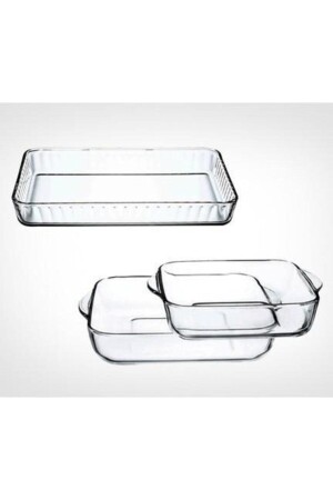 Pyrex-Ofenblech – 3-teiliges Pyrex-Set Fma02253 Fma03121 159028-4 - 3