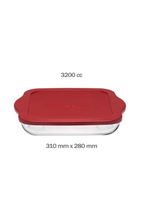 Pyrex-Set mit rotem Deckel, 7-teilig, 59000642356 - 5