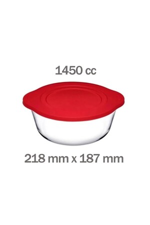 Pyrex-Set mit rotem Deckel, 7-teilig, 59000642356 - 8