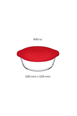 Pyrex-Set mit rotem Deckel, 7-teilig, 59000642356 - 9