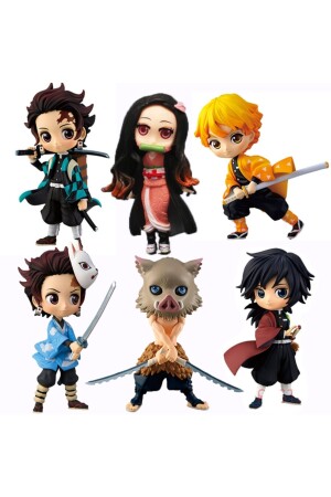 Q Posket Kimetsu No Yaiba Actıon Fıgure - Anıme Manga Figür 7 Cm - 6 Adet Tam Set 369769432 - 3