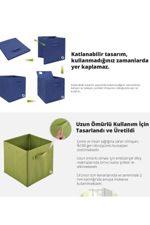 Q1 Large Çok Amaçlı Dolap İçi Düzenleyici Kutu Dekoratif Saklama Kutusu Raf Organizer Sarı - 9