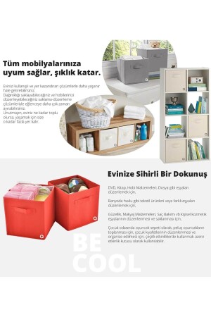 Q1 Large Çok Amaçlı Dolap İçi Düzenleyici Kutu Dekoratif Saklama Kutusu Raf Organizer Sarı - 10