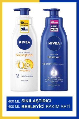 Q10 Sıkılaştırıcı Vücut Losyonu 400ml & Vücut Sütü Besleyici 400ml - 2