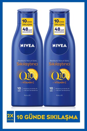 Q10 Sıkılaştırıcı Vücut Sütü 250 ml X2adet-48 Saat Nemlendirme-10 Günde Sıkılaş-kuru Ciltler Için - 3