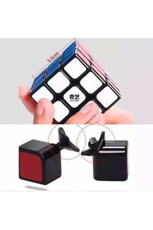 Qiyi 3x3 Speed Cupe Hızlı Profesyonel Dekompresyon Rubik Küp Zeka Küpü Akıl Küpü Sabır Küpü - 4