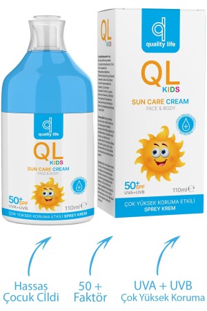 Ql Baby-Sonnencreme 50+ Spf 110 ml Kinder-Sonnencreme mit sehr hohem Schutz QLBGK50 - 3