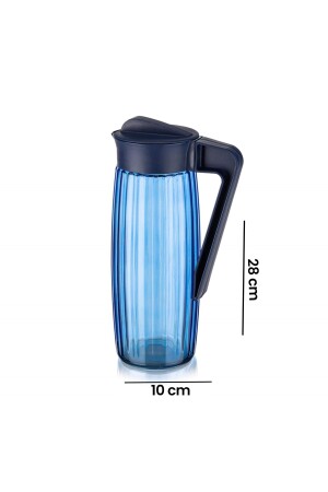 Qlux Boutique Çizgili Sürahi - 1600 Ml - Lacivert 01LKS035 - 4