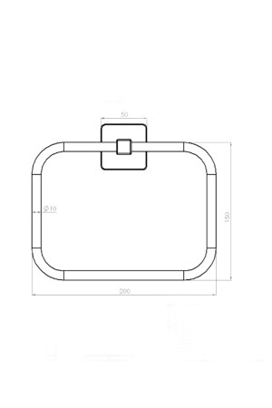 Quadratischer runder Handtuchhalter TYC00470757303 - 4