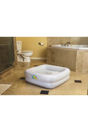 Quadratisches Babybecken: Ob Spielbecken, Badewanne oder normales Becken, 86x86x25 cm - 2