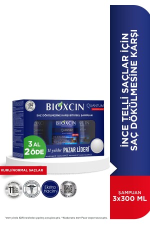 Quantum 3 Al 2 Öde Şampuan 3x300 Ml - Kuru ve Normal- İnce Telli Saçlar - 3