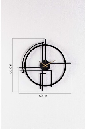 Querencia Metal Siyah Duvar Saati 1,5 Mm Kalınlık 60x60 Cm querencia60 - 5