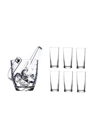 Rakı Bardağı Ve Buz Kovası Seti 8 Parça Fma06001 Fma06017 pb52138-4 - 1