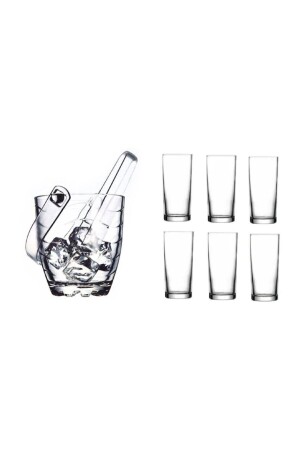 Rakı Bardağı Ve Buz Kovası Seti 8 Parça Fma06001 Fma06017 pb52138-4 - 3