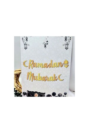 Ramadan Ornamente Ramadan Mubarak Kalligraphie Schriftzug Gold - 1