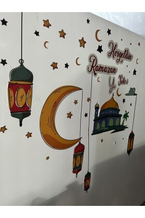 Ramazan Ayı Temalı Cam Duvar Süsleri Hoşgeldin Ramazan Sticker Seti - 4