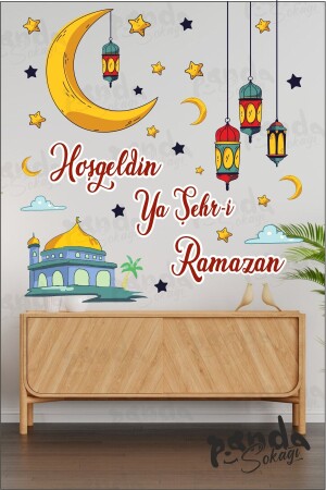 Ramazan Ayı Temalı Cam Duvar Süsleri Hoşgeldin Ramazan Sticker Seti Ramazan Süsleri - 5