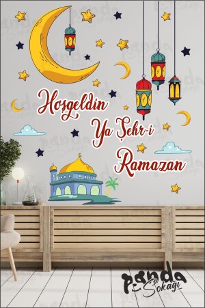 Ramazan Ayı Temalı Cam Duvar Süsleri Hoşgeldin Ramazan Sticker Seti Ramazan Süsleri - 6