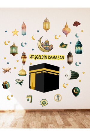 Ramazan Ayı Temalı Cam ve Duvar Süsleri Hoşgeldin Ramazan Sticker Seti papirus craft - 2