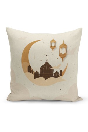 Ramazan Serisi Çift Tarafı Dijital Baskılı 4'lü Kırlent Kılıfı Seti (Ramadan Cushion Cover Set) - 4