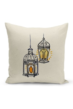 Ramazan Serisi Çift Tarafı Dijital Baskılı 4'lü Kırlent Kılıfı Seti (Ramadan Cushion Cover Set) - 5