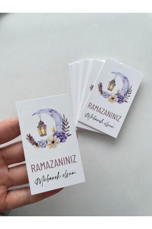 Ramazanınız Mübarek Olsun Temalı Teşekkür - Not - Tebrik - Ramazan Kartı - 30 Adet - 3