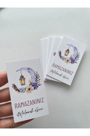 Ramazanınız Mübarek Olsun Temalı Teşekkür - Not - Tebrik - Ramazan Kartı - 30 Adet - 4