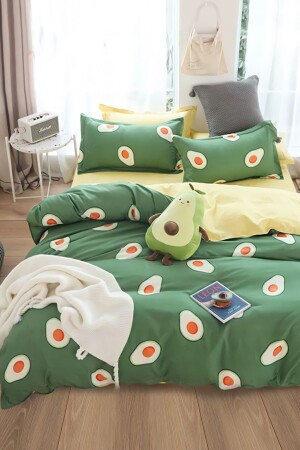 Ranforce Avacado Doppelbett-Bettbezug-Set. - 2