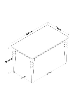 Rani Jc102 Mutfak Masa Sandalye Takımı Sepet Ceviz - Beyaz - 4