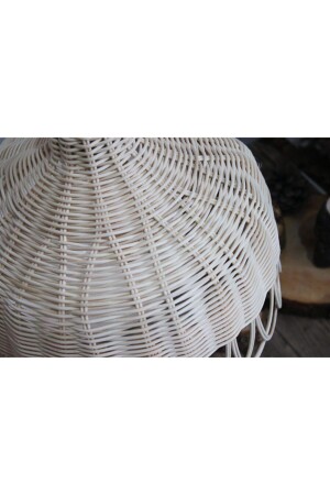 Rattan Bambu Hasır Avize - 4