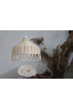 Rattan Bambu Hasır Avize - 5