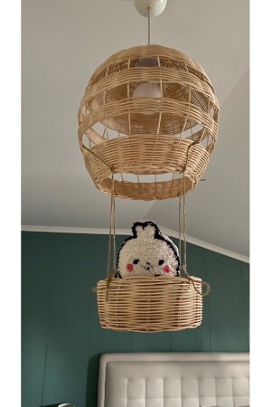 Rattan Bambu Hasır Çocuk Odası Avizesi Balon Avize GD0415 - 3