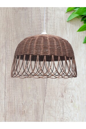 Rattan, Bambu, Hasır Sarkıt Avize 30 Cm Açık Kahve Rengi turatg45234 - 5