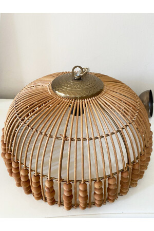 Rattan, Bambu, Hasır Sarkıt Avize Çap: 40 Cm bel083 - 6