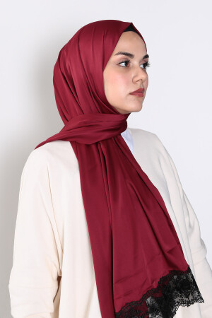 Rayon Şal Bordo - Siyah - 5