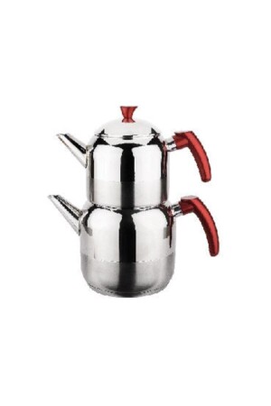 Red Athena Großes Edelstahl-Teekannen-Set 1300/2250 ml CHAI3CYDBK - 3