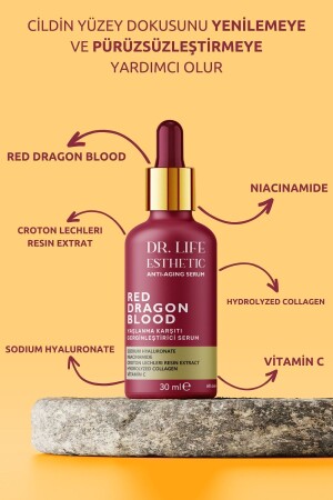 Red Dragon Blood Yaşlanma Karşıtı Gerginleştirici Serum Anti-aging Serum 30ml - 8