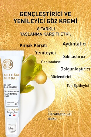 Regenerative Anti-Aging-Pflege mit pflanzlichen Stammzellen Anti-Age Global – Koffein und Vitamin E – Augencreme - 4