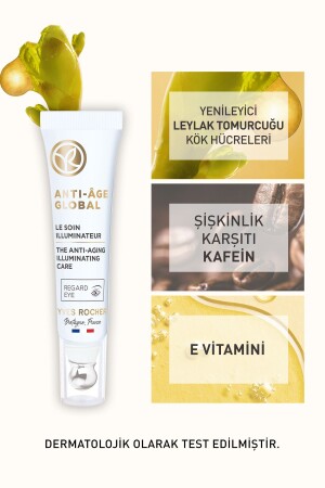 Regenerative Anti-Aging-Pflege mit pflanzlichen Stammzellen Anti-Age Global – Koffein und Vitamin E – Augencreme - 6