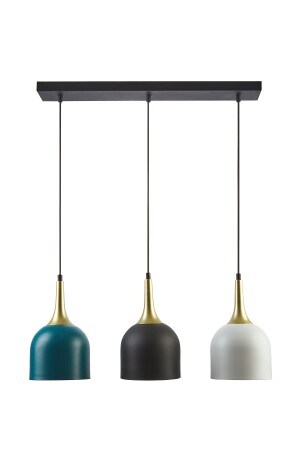 Reına Modern Design Metal Head Mix Color Row Pendelleuchte Café – Küche 3-teiliger Kronleuchter REINACLASSICMIXROWTHREE - 5