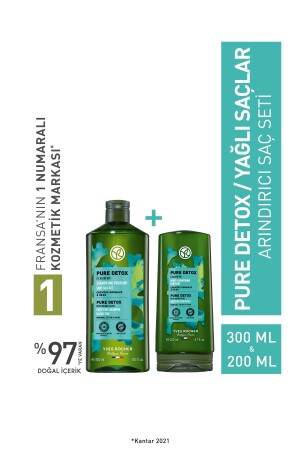 Reinigendes Shampoo-Conditioner-Set in Originalgröße für fettiges Haar (Pure Detox) - 3