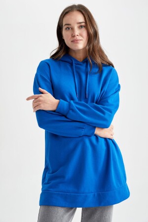 Relax Fit Kapüşonlu Sweatshirt Tunik Z2072AZ23SP - 3