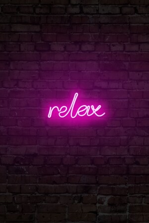 - Relax - Led Dekoratif Duvar Aydınlatması Neon Duvar Yazısı Sihirli Led Mesajlar -neongraph DEC010041 - 6