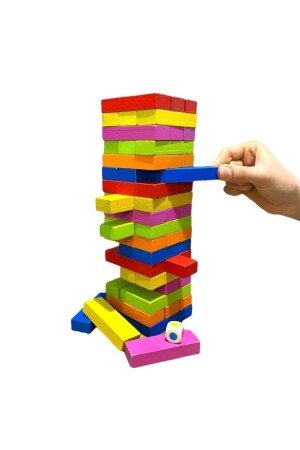 Renkli Jenga Zarı At Çekeceğin Rengi Belirle JENGADENGE - 6