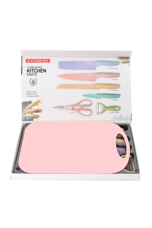 Renkli Paslanmaz Çelik Bıçak Seti - 7 Parça ColorKitchenKnifeSetStainlessSteel - 6