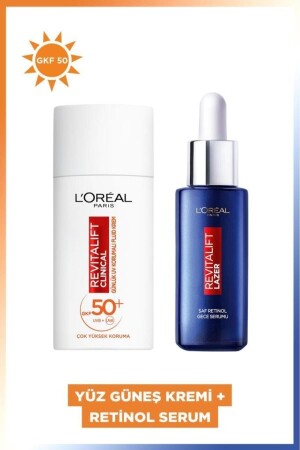 Revitalift Clinical SPF 50+ Gesichtssonnenschutz 50 ml & Revitalift Laser Pure Retinol Nachtserum 30 ml PKTUVFLDRTNLSRM - 2