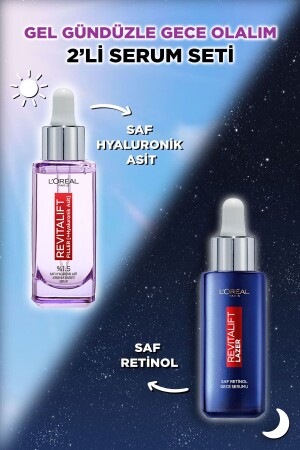 Revitalift Filler 1 %. 5 Anti-Falten-Serum mit reiner Hyaluronsäure + Nachtserum mit reinem Retinol PKTRVTDOLKRSERST - 1