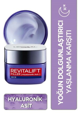 Revitalift Filler Yoğun Dolgunlaştırıcı Yaşlanma Karşıtı Gece Kremi 50ml - Hyaluronik Asit 3600524003043 - 2