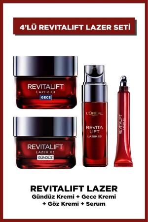 Revitalift Lazer X3 Yoğun Yaşlanma Kırışıklık Karşıtı 4'lü Cilt Bakım Seti 36005233034964 - 2